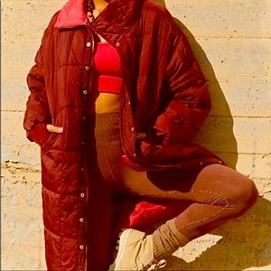 Free People Movement Juno Packable Reversible Puffer Jacket Coat Raspberry XS